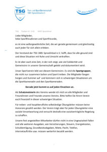 Aufruf an die Mitglieder