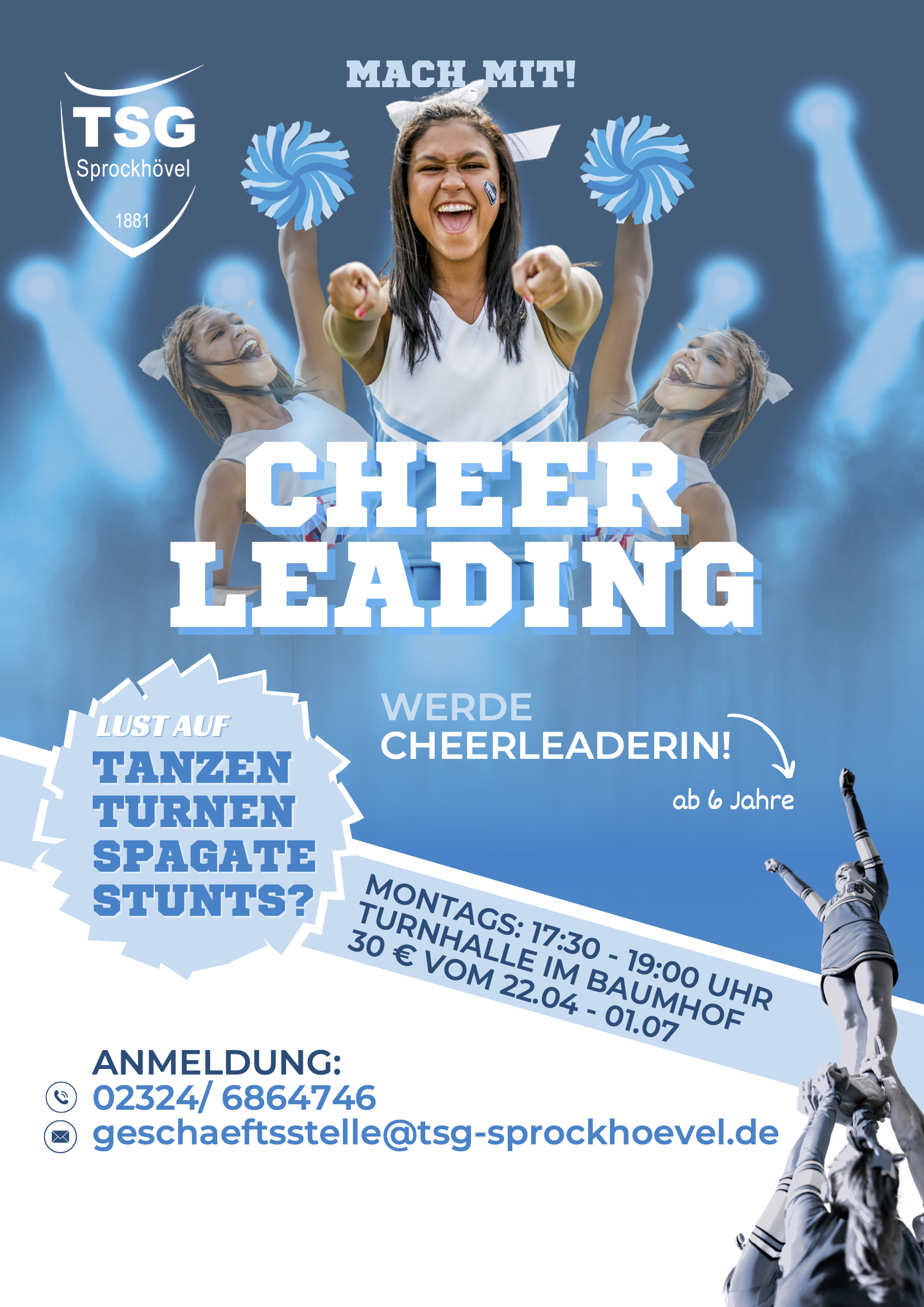 Cheerleading (Aufnahmestopp – Wartliste)